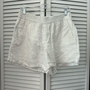EUC Joie White Linen Shorts Size L